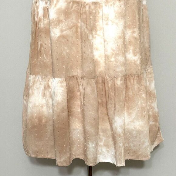 By the River Anthropologie Womens Dress S Peach Blush Tie Dye Swiss Dot Boho - Picture 3 of 16
